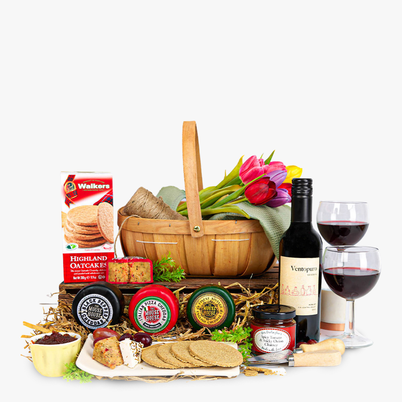 The Cheese And Wine Basket Haute Florist 